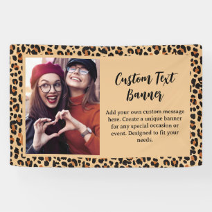 Autumn Leopard Print with Custom Photo Banner