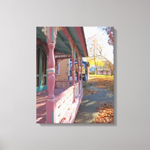 Autumn Light on Cottage Row _ Marthas Vineyard Canvas Print