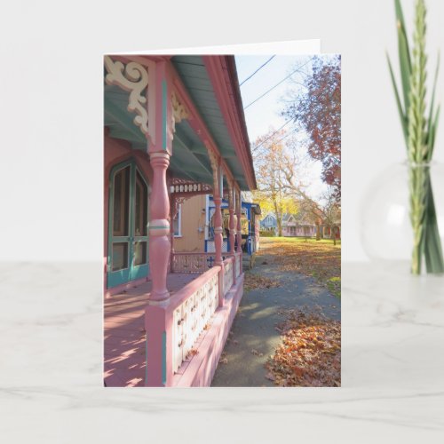 Autumn Light on Cottage Row _ Marthas Vineyard Card