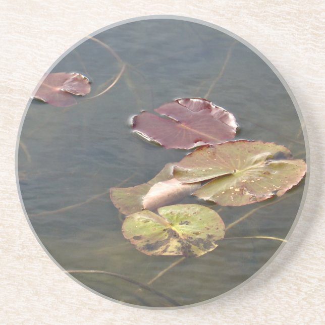 Autumn Lilypads Series Drink Coaster (Front)