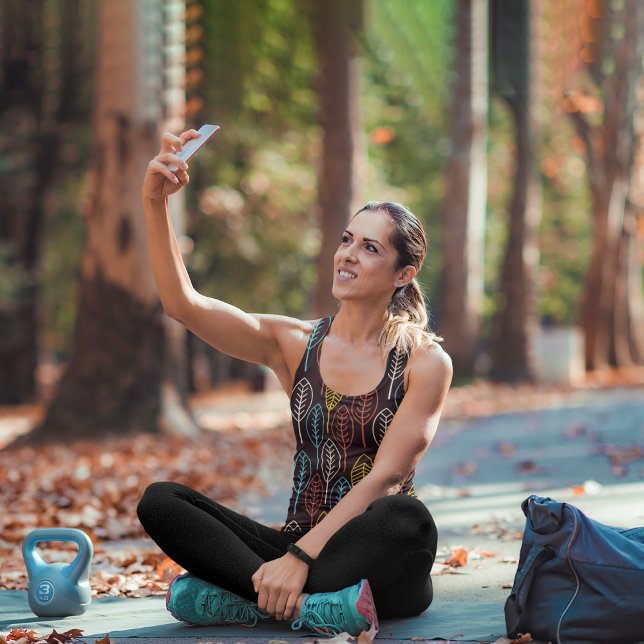 Autumn line leaves tank top (Creator Uploaded)