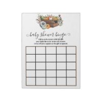 Autumn Little Pumpkin Baby Shower Bingo Game  Notepad