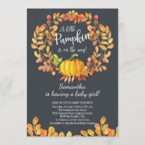 Autumn Little Pumpkin Baby Shower Invitation