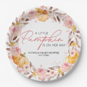 Autumn "Little Pumpkin" Baby Shower Personalized Paper Plates