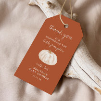 Autumn Little Pumpkin Baby Shower Thank You Gift Tags