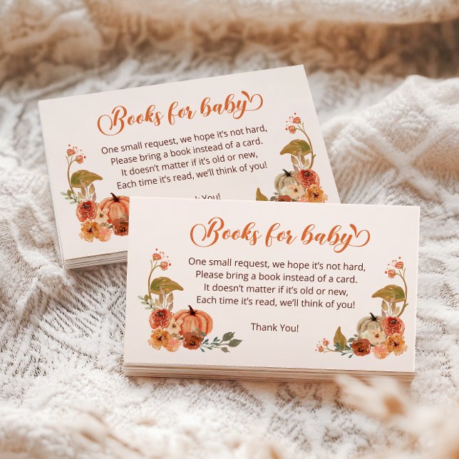 Autumn Little Pumpkin Books for Baby  Enclosure Card (Creator Uploaded)