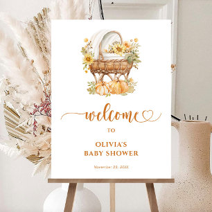Autumn Little Pumpkin Neutral Baby Shower Welcome Foam Board
