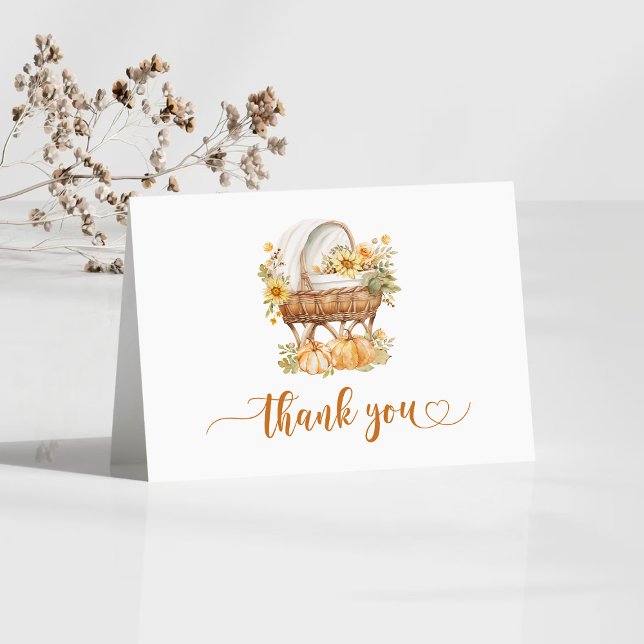 Autumn Little Pumpkin Thank You Card (Creator Uploaded)