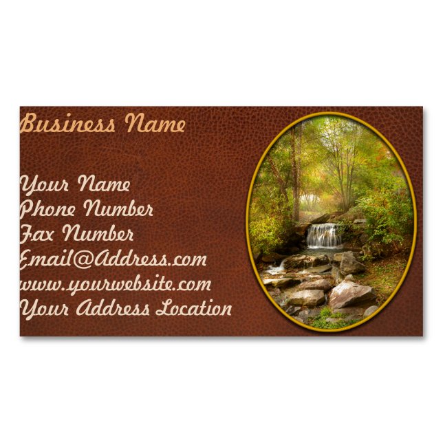 Autumn - Live stream Business Card Magnet (Front)