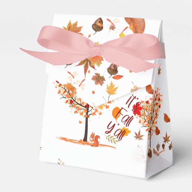 Autumn love fall boxe favor boxes (Front Side)