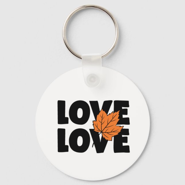 Autumn Love Print Keychain (Front)