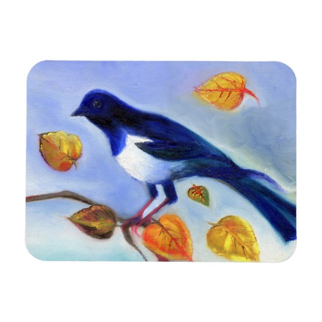 Autumn Magpie 2012 Magnet (Horizontal)