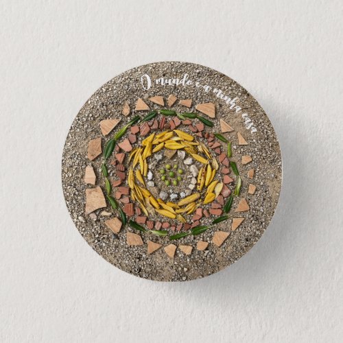 Autumn Mandala Button