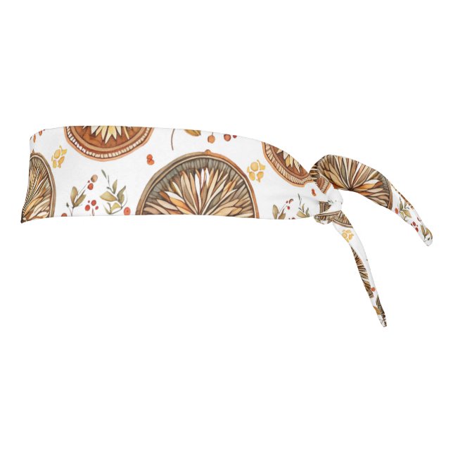 Autumn Mandala Pattern Tie Headband (Rotate 90)