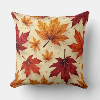 autumn maple cushion pillow