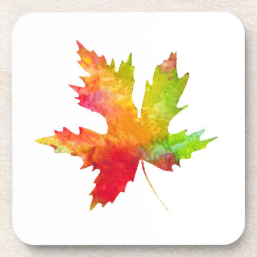 Autumn Maple Leaf Beverage Coaster