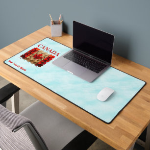 Autumn Maple Leaf Canadian Flag Desk Mat