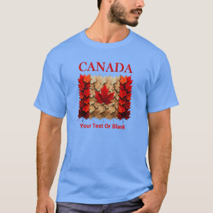 Autumn Maple Leaf Canadian Flag T-Shirt