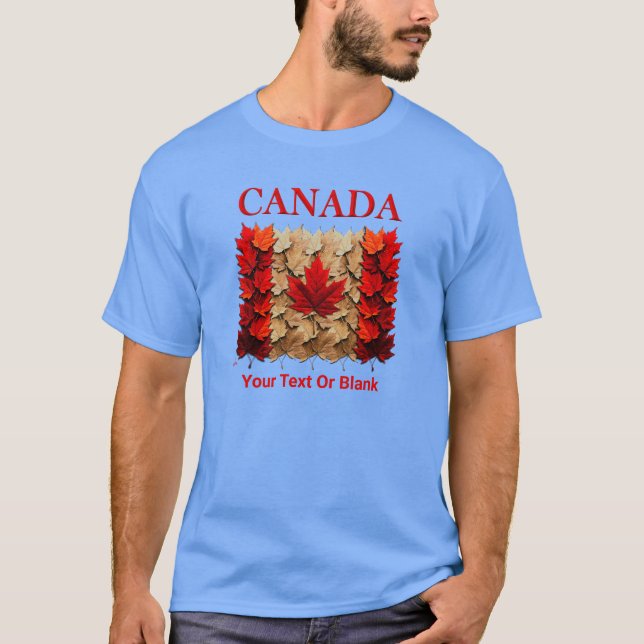 Autumn Maple Leaf Canadian Flag T-Shirt (Front)