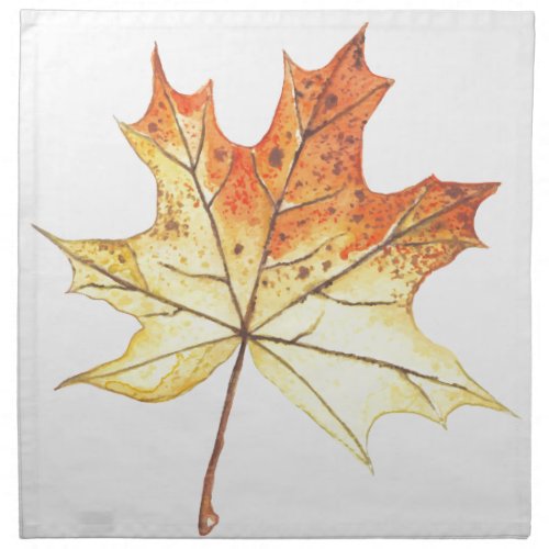 Autumn maple leaf cloth napkin