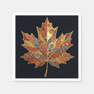 Autumn MAPLE LEAF Cocktail Napkins