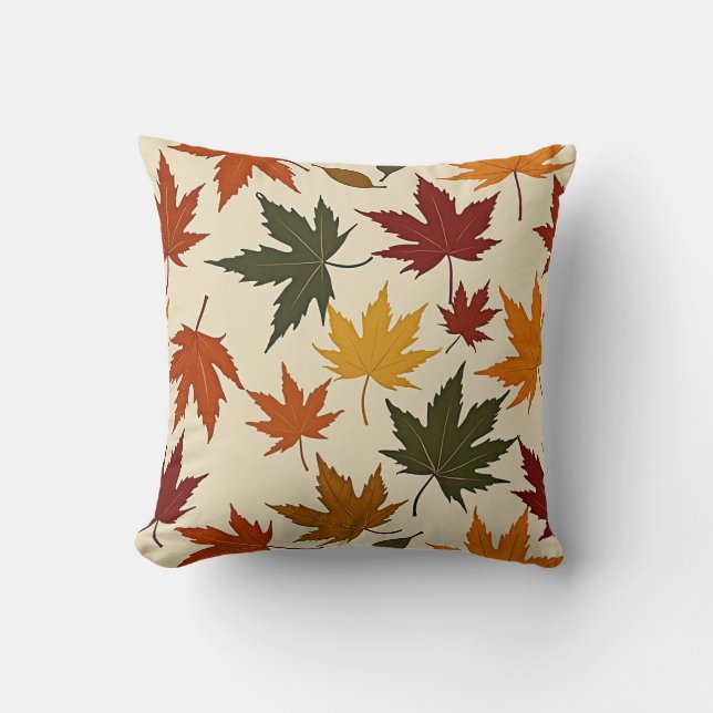 Autumn Maple Leaf Cushion (Front)