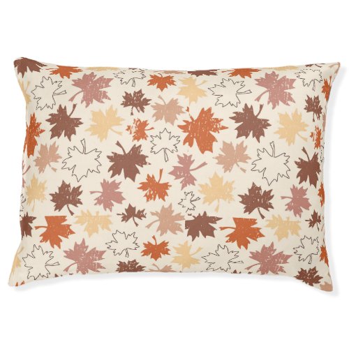 Autumn maple leaf design pet bed