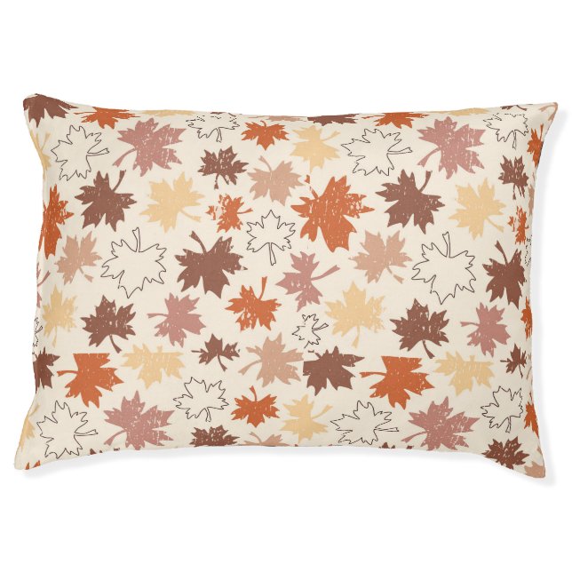 Autumn maple leaf design pet bed (Front)