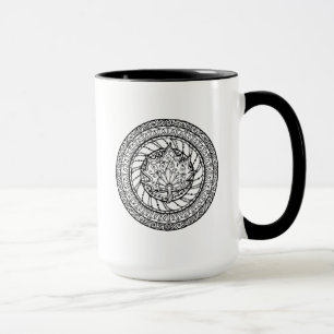 Autumn Maple Leaf Doodle Mug
