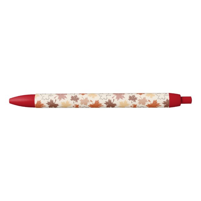 Autumn maple leaf earthy tones pen (Front)