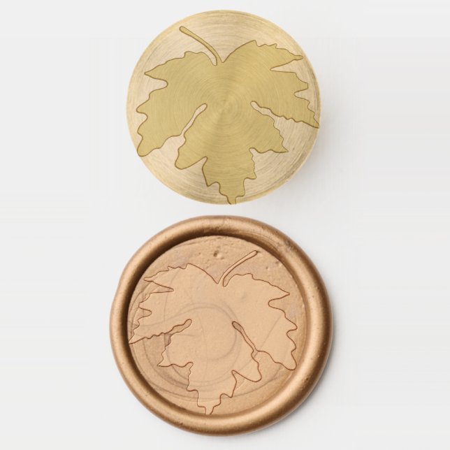 Autumn Maple Leaf Garden Nature  Wax Seal Stamp (Stamped)