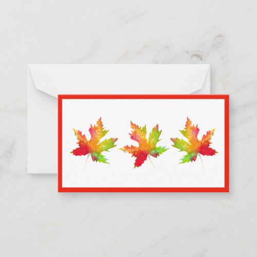 Autumn Maple Leaf Note Card