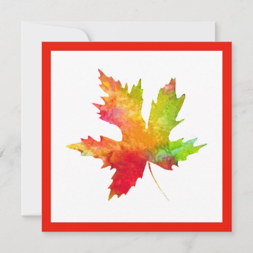 Autumn Maple Leaf Note Card