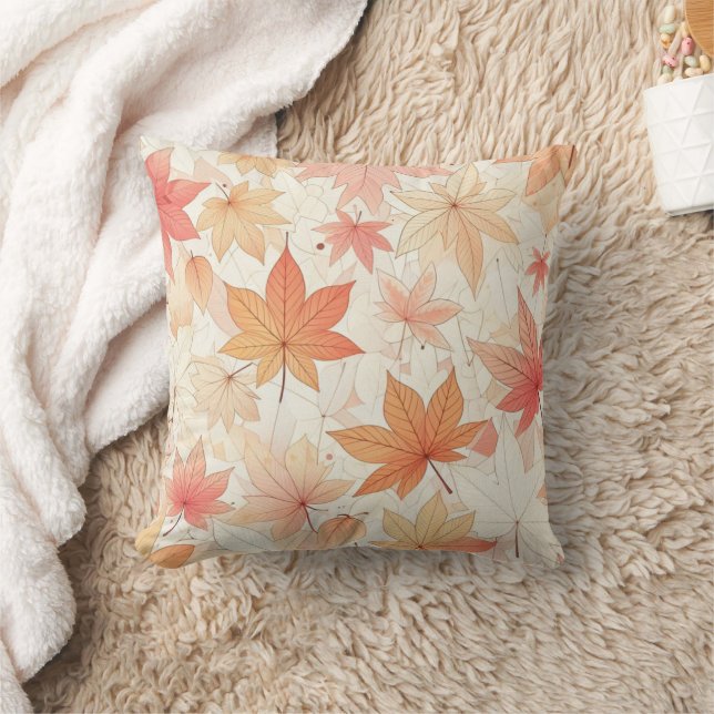 autumn maple leaf pillow (Blanket)