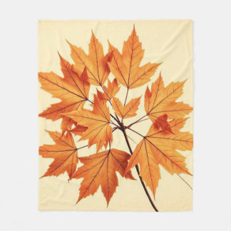 Autumn Maple Leaf Print: Fall Foliage Fleece Blanket