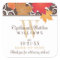 Autumn Maple Leaf Scrollwork Monogram Wedding Wine