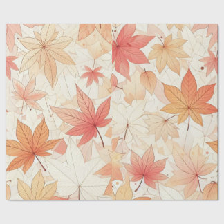 autumn maple leaf wrapping paper