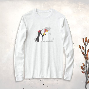 Autumn Maple Leaves and Funny Penguin Long Sleeve T-Shirt