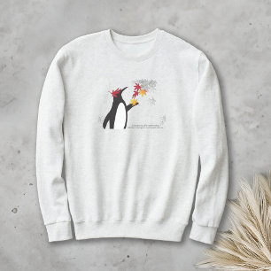 Autumn Maple Leaves and Funny Penguin Sweatshirt