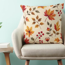 Autumn Maple Leaves & Cranberries Print Collection