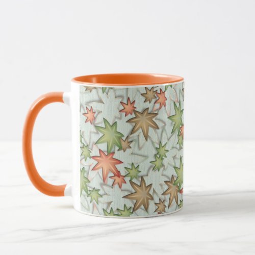 Autumn maple leaves mug