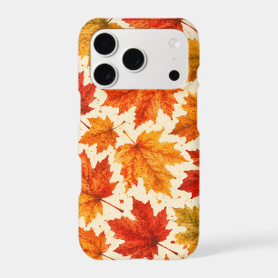 Autumn Maple Leaves Pattern Fall Orange Red Leaf iPhone 17 Pro Case