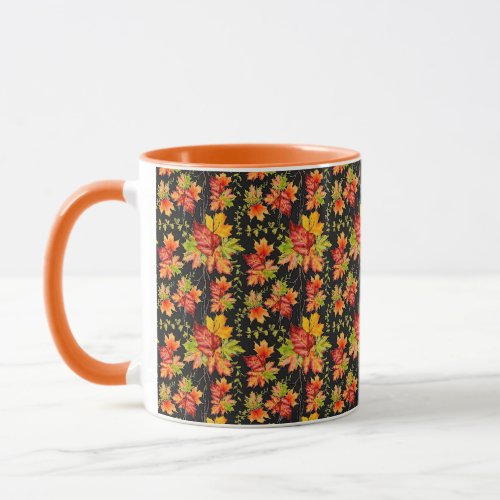 Autumn maple leaves pattern  mug