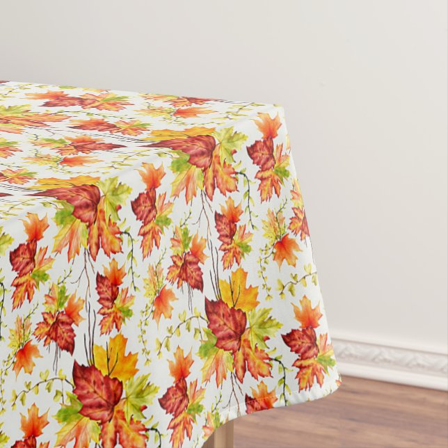 Autumn maple leaves pattern  tablecloth (In Situ)