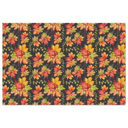 Autumn maple leaves pattern  tissue paper