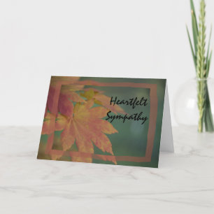 Autumn Maple Leaves Sympathy Card