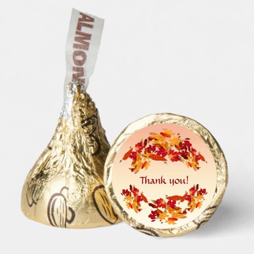 Autumn Maple Leaves Thank You Hersheys Kisses