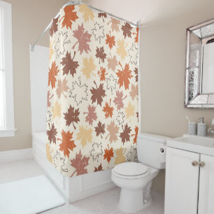 Autumn maple leaves thanksgiving design shower curtain