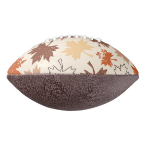 Autumn maple leaves, thanksgiving football