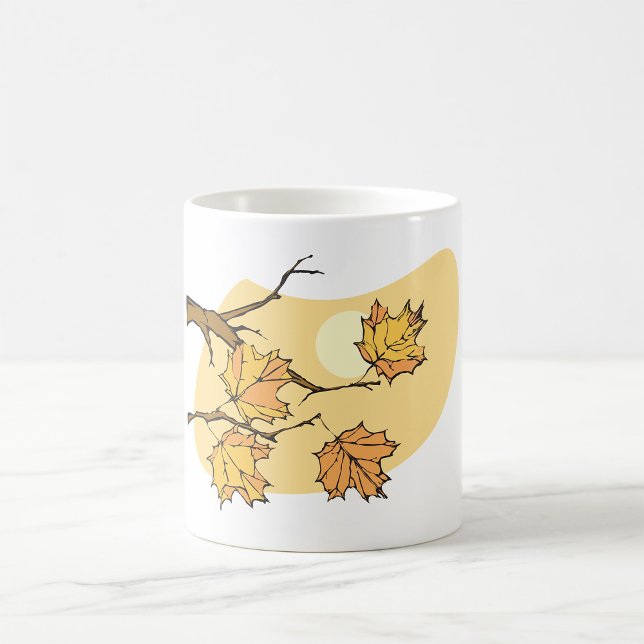 Autumn Maple Leaves with Branches and Sunset  Coffee Mug (Creator Uploaded)